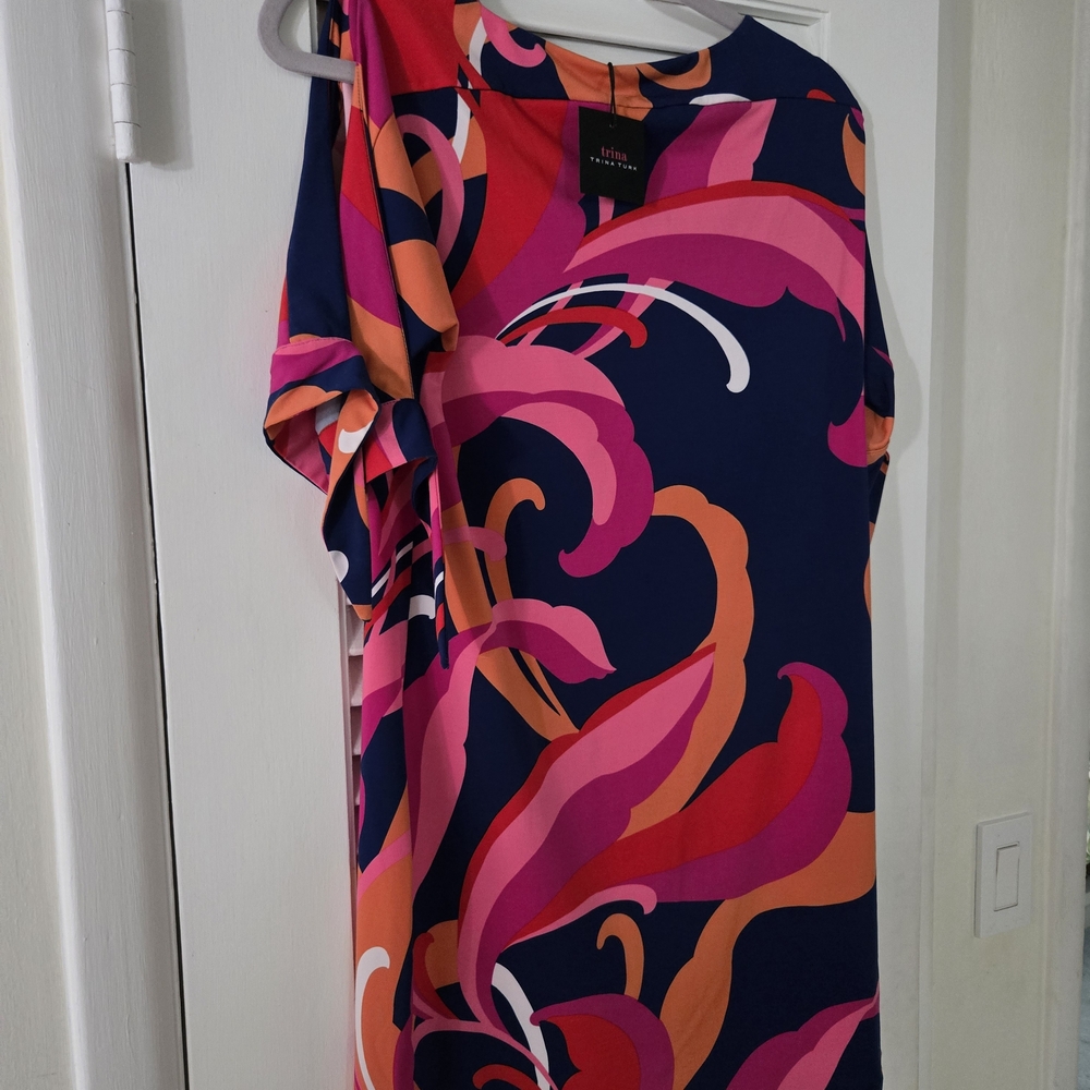Trina Tirk Colorful Abstract Print Dress XS NWT